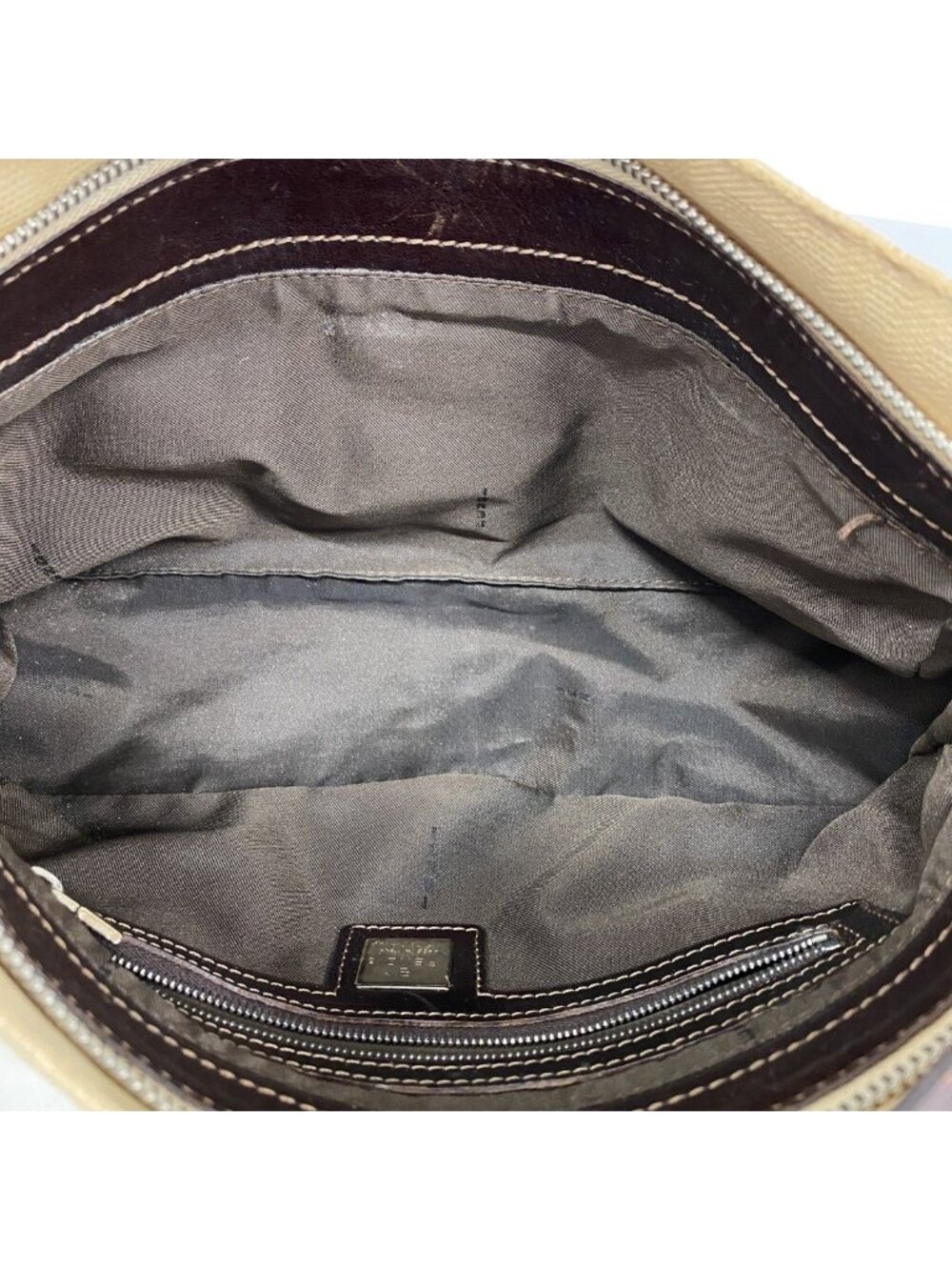 Fendi Shoulder Bag Zucca Canvas Beige Silver - Picture 4 of 10